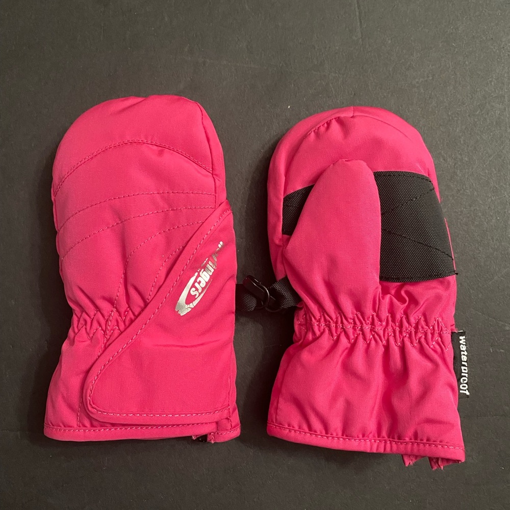 Hotfingers KC206T  Tots zip N slide mitten Magenta kids size Large (5/6)